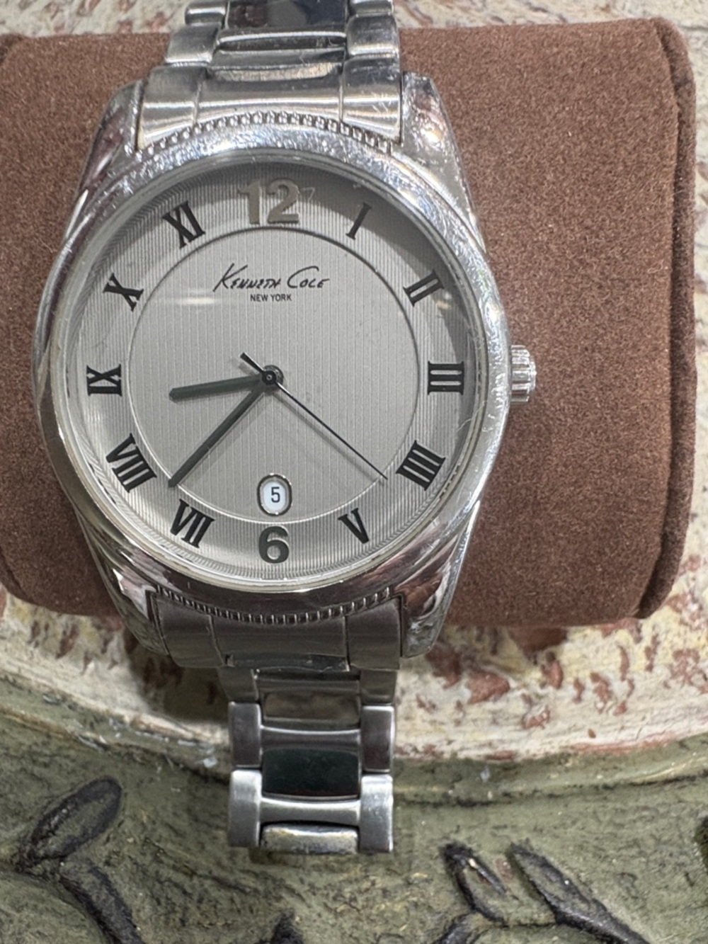 Kenneth Cole Silver Tone Men’s Roman Numeral Watch